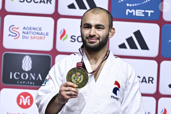 Luka Mkheidze lors de l'événement Paris Grand Slam 2024 IJF World Judo Tour à l'Accor Arena à Paris, le 2 février 2024. Victor Joly/ABACAPRESS.COM