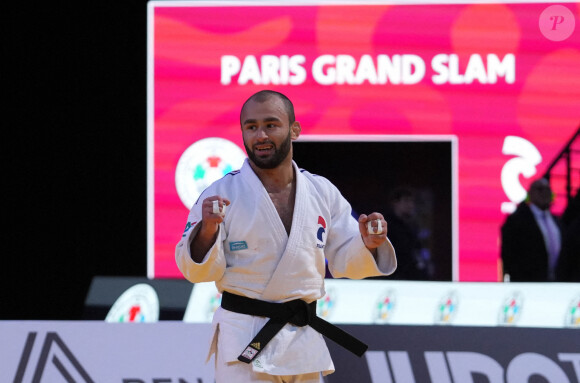 Luka Mkheidze à la finale Finale - 60 kg Hommes lors du Paris Grand Slam 2024, IJF Judo event le 2 février 2024 à l'Accor Arena à Paris. Laurent Lairys / ABACAPRESS.COM