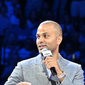 Tony Parker au match de préparation aux Jeux Olympiques Paris 2024 entre la France à la Serbie (67-79) à Decines-Charpieu, France, le 12 juillet 2024. © Frédéric Chambert/Panoramic/Bestimage 