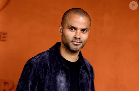 Tony Parker et sa compagne Agathe Teyssier au village lors des Internationaux de France de tennis de Roland Garros 2024 à Paris le 2 juin 2024. © Dominique Jacovides / Cyril Moreau / Bestimage