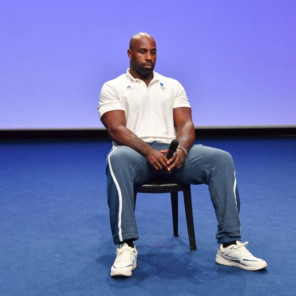 Teddy Riner Conférence de presse de l'équipe de France de judo pour les Jeux Olympiques de Paris 2024 jeudi 25 juillet 2024 club France Porte de la Villette Paris © Alexandre Fay /Pixplanete/Bestimage