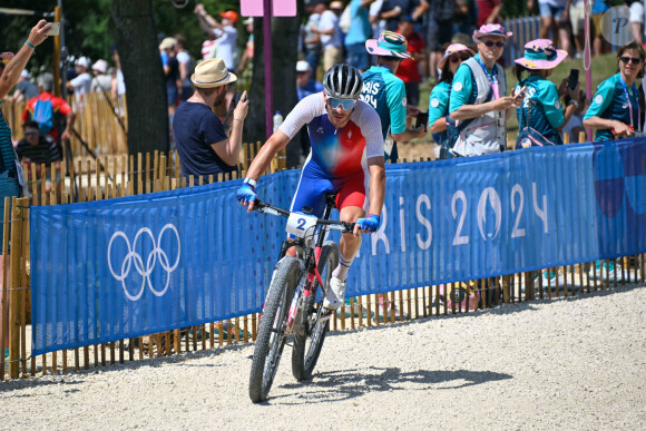 Victor Koretzky lors de l'épreuve de VTT cross country à Elancourt le 29 juillet 2024 lors des JO de Paris 2024. © Federico Pestellini / DPPI / Panoramic / Bestimage