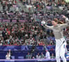 Manon Apithy-Brunet pendant les épreuves de sabre aux Jeux olympiques de Paris 2024 au Grand Palais. © Michael BaucherPanoramic/Bestimage