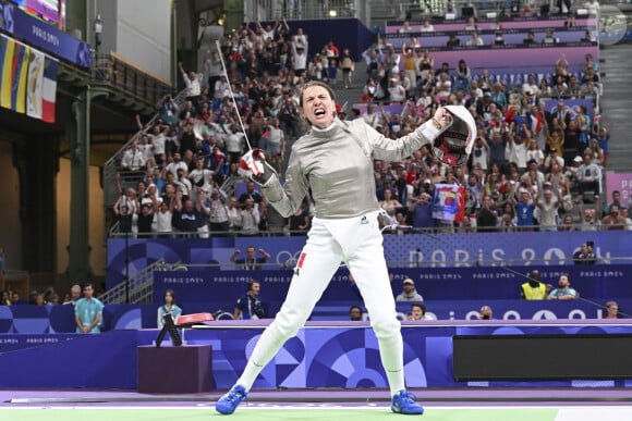 Manon Apithy-Brunet pendant les épreuves de sabre aux Jeux olympiques de Paris 2024 au Grand Palais. © Michael BaucherPanoramic/Bestimage