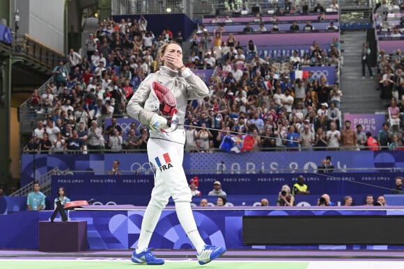 Manon Apithy-Brunet pendant les épreuves de sabre aux Jeux olympiques de Paris 2024 au Grand Palais. © Michael BaucherPanoramic/Bestimage