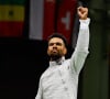 Boladé Apithy pendant les épreuves de sabre aux Jeux olympiques de Paris 2024 au Grand Palais. © Gregory Lenormand / DPPI Media / Panoramic / Bestimage