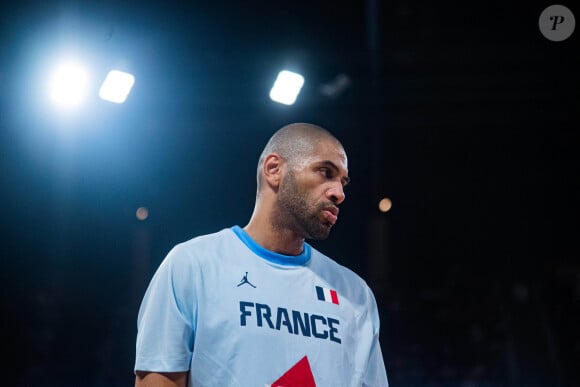 Son père a lui aussi joué au basket
Nicolas Batum (France) - Match de préparation aux JO "France - Australie (82-83)" à Orléans, le 21 juillet 2024. 