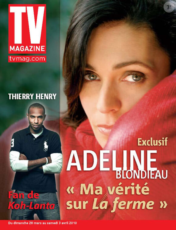 Adeline Blondieau en couverture de Tv Magazine