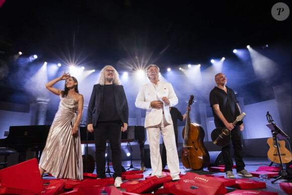 Un show d'exception qui a visiblement ravi leurs nombreux spectateurs !
Exclusif - Julie Sévilla-Fraysse, Yvan Cassar et Roberto Alagna lors du spectacle "Air d'opéra et mélodies italiennes" à l'occasion des Nuits Classiques du festival de Ramatuelle. le 31 juillet 2024 © Cyril Bruneau / Festival de Ramatuelle / Bestimage