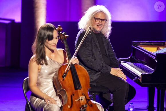 Exclusif - Julie Sévilla-Fraysse et Yvan Cassar lors du spectacle "Air d'opéra et mélodies italiennes" à l'occasion des Nuits Classiques du festival de Ramatuelle. le 31 juillet 2024 © Cyril Bruneau / Festival de Ramatuelle / Bestimage 