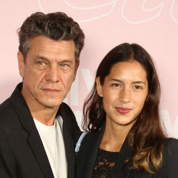 Marc Lavoine et sa femme Line Papin assistent au photocall Etam Live Show 2020 lors de la semaine de la mode à Paris, le 29 septembre 2020. Jérôme Domine/ABACAPRESS.COM