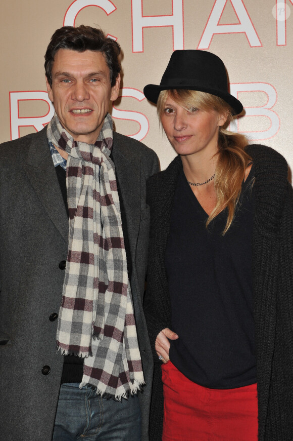 Marc Lavoine et Sarah Poniatowski assistent au défilé Chanel Paris-Bombay 2011/2012 au Grand Palais à Paris, le 6 décembre 2011. Christophe Guibbaud/ABACAPRESS.COM