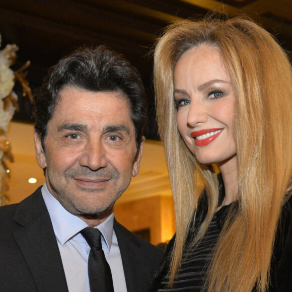 Adriana Karembeu et son ex-mari André Ohanian assistant au dîner annuel du Conseil de coordination des organisations arméniennes de France (CCAF) qui s'est tenu à l'Hôtel des Collectionneurs à Paris, le 28 janvier 2016. Christian Liewig/ABACAPRESS.COM