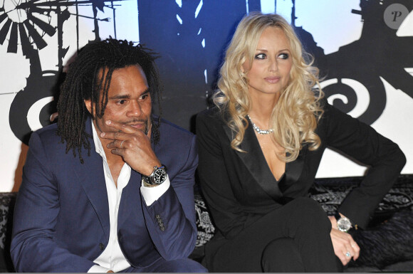 Adriana et Christian Karembeu à la soirée Trace Sport TV lors du MIPTV 2010 à Cannes, le 12 avril 2010. Giancarlo Gorassini/ABACAPRESS.COM