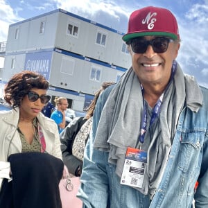 Yannick Noah et sa compagne Malika, lors des "24H du Mans", le 15 juin 2024