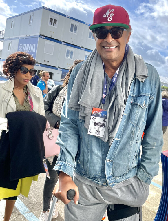 Yannick Noah et sa compagne Malika, lors des "24H du Mans", le 15 juin 2024