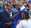 Une victoire qu'il a célébrée avec son ami Omar Sy
Teddy Riner célèbre son titre olympique avec Omar Sy à l'Arena Champ-de-Mars aux Jeux olympiques de Paris le 2 août 2024. Photo by Eliot Blondet/ABACAPRESS.COM