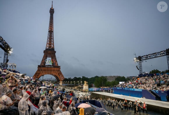 Les athlètes allemands lors de la cérémonie d'ouverture des Jeux Olympiques de Paris 2024, le 26 juillet 2024. Vegard Grøtt / Bildbyran/SPUS/ABACAPRESS.COM