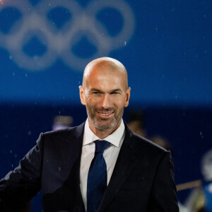 Zinédine Zidane lors de la cérémonie d'ouverture des Jeux Olympiques de Paris 2024 le 26 juillet 2024 à Paris. Vegard Grøtt / Bildbyran/SPUS/ABACAPRESS.COM