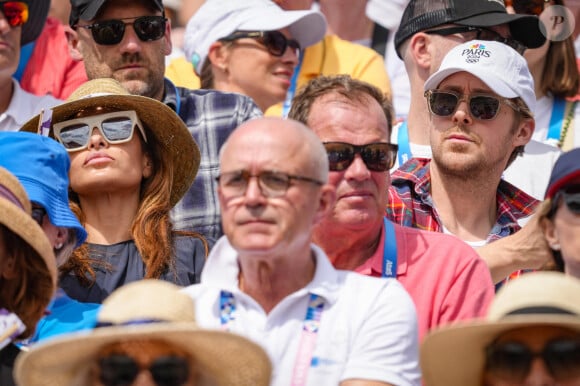 Eva Mendes et Ryan Gosling pendant les Jeux Olympiques de Paris 2024 - Jour 9 au Château de Versailles le 4 août 2024 à Versailles, France. Photo par ABACAPRESS.COM