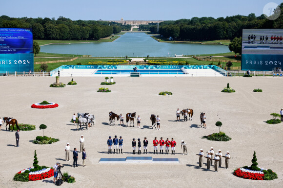 29 juillet 2024, Paris, Paris, FRANCE La finale par équipe et de la qualification individuelle du concours complet d'équitation le troisième jour des Jeux Olympiques Paris 2024 au Château de Versailles le 29 juillet 2024 à Versailles, France. (Image de crédit : © Manu Reino/AFP7 via ZUMA Press Wire)