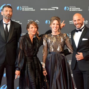 Laurent Kerusoré, Élodie Varlet, Léa François et David Bàn lors de la soirée d'ouverture du 60ème Festival de Télévision de Monte-Carlo au Grimaldi Forum à Monaco, le 18 juin 2021. © Bruno Bébert/Bestimage 