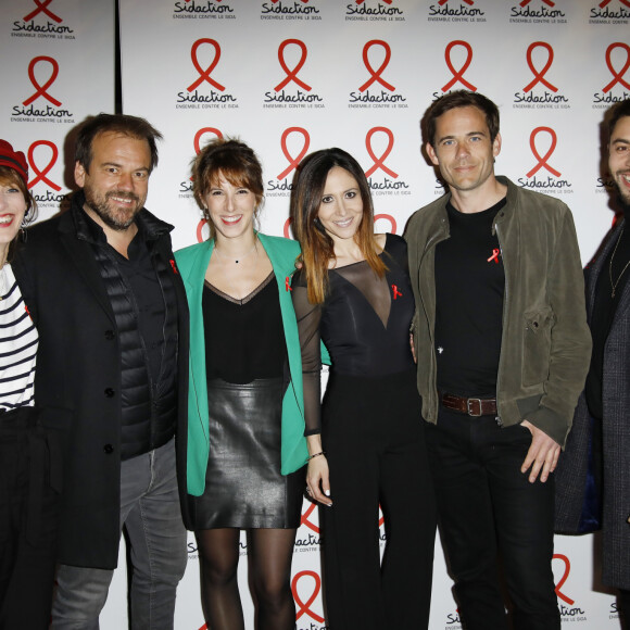 Elodie Varlet, Stéphane Henon, Léa François, Fabienne Carat, Guillaume Delorme, Marwan Berreni - Soirée de lancement du Sidaction 2019 à la salle Wagram à Paris, le 18 mars 2019. © Marc Ausset-Lacroix/Bestimage 