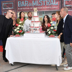 Rebecca Hampton, Pierre Martot, Pauline Bression, Marwan Berreni, Fabienne Carat, Grant Lawrens, Léa Francois, Serge Dupire - La série "Plus belle la vie" fête son anniversaire lors du 59ème festival de la télévision de Monte Carlo à Monaco le 16 juin 2019. © Norbert Scanella / Panoramic / Bestimage