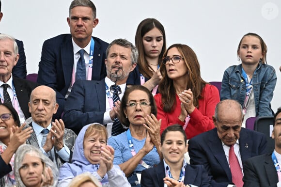 Le roi du Danemark Frederik X et la reine Mary du Danemark lors de la cérémonie d'ouverture des Jeux Olympiques de Paris 2024, au Trocadéro à Paris, France, le 26 juillet 2024. Photo par David Niviere/ABACAPRESS.COM