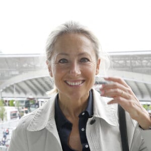 Exclusif - Anne-Sophie Lapix au déjeuner dans la loge de France TV lors des Internationaux de France de Tennis de Roland Garros 2024 - Jour 6 à Paris, France, le 31 mai 2024. © Bertrand Rindoff/Bestimage 