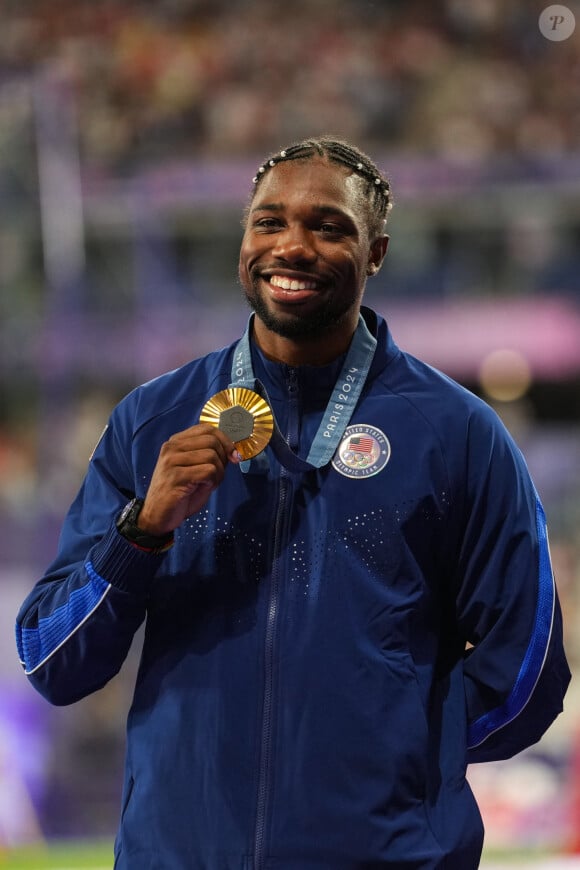 Noah Lyles lors des Jeux Olympiques de Paris 2024. (Credit Image: © Alvaro Diaz/AFP7 via ZUMA Press Wire / Bestimage