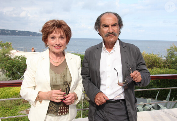 Marion Game et Gérard Hernandez sur une radio d'enregistrement lors du 51ème Monaco TV Festival.