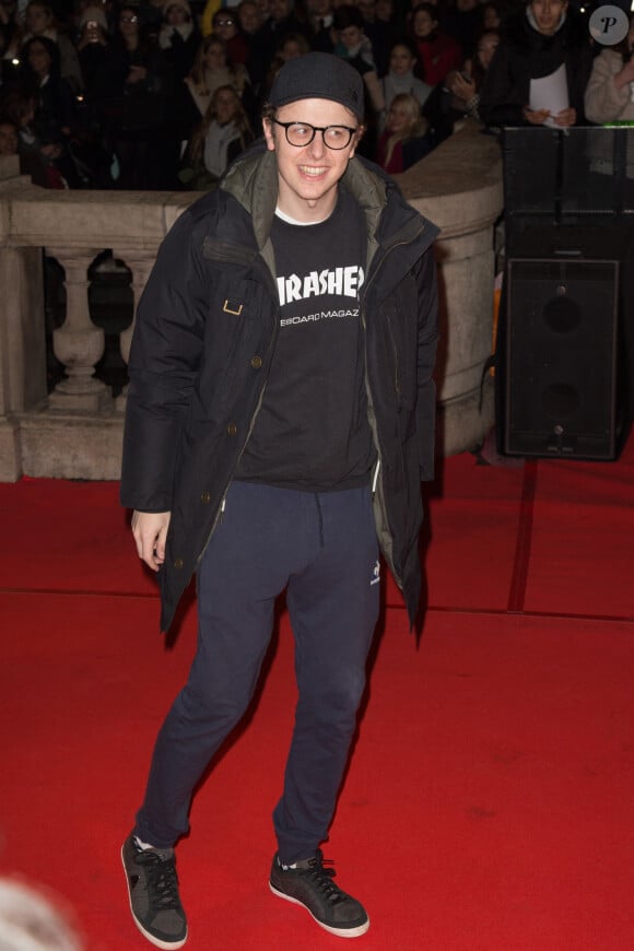 Norman Thavaud arrive à la première du film La La Land à Paris, le 10 janvier 2017. Nasser Berzane/ABACAPRESS.COM