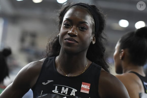 Le samedi 17 février 2024 à Miramas (Bouches-du-Rhône) Cyrena Samba-Mayela (Lille MA - S/l Asptt Lille Metropole) est championne de France du 60m Haies en salle Femmes. © William Cannarella/Panoramic/Bestimage