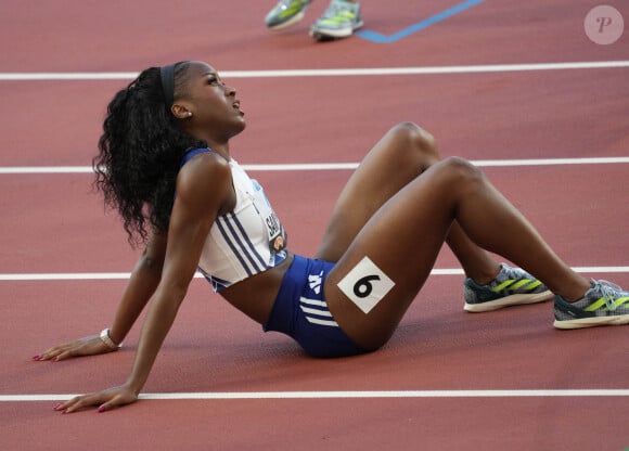 Cyréna Samba-Mayela - Championnats du monde d'athlétisme à Budapest (Hongrie), le 22 août 2023. © Laurent Lairys / Panoramic / Bestimage 