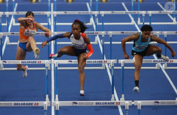 Cyréna Samba-Mayela - Championnats du Monde d'athlétisme à Belgrade, le 19 mars 2022. © Laurent Lairys / Panoramic / Bestimage 