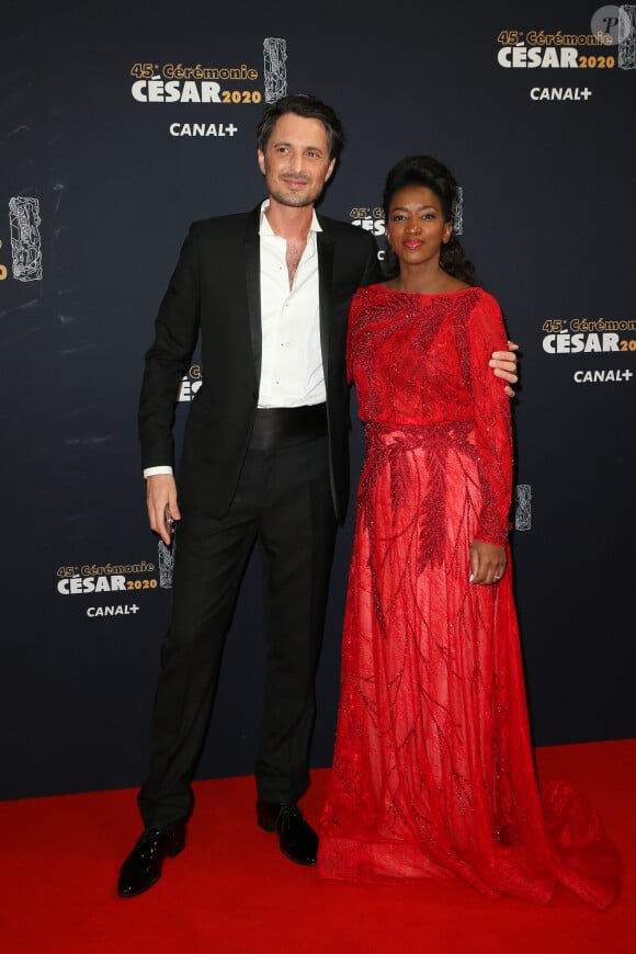 Vincent Cerutti et sa compagne Hapsatou Sy lors du photocall lors de la 45ème cérémonie des César à la salle Pleyel à Paris le 28 février 2020 © Dominique Jacovides / Olivier Borde / Bestimage