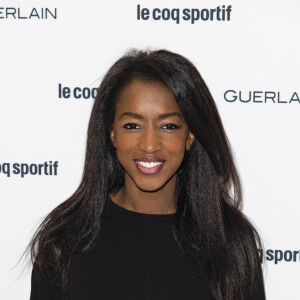 Hapsatou Sy - Guerlain et le coq sportif au lancement de leur seconde collaboration à la boutique Guerlain des Champs-Elysées à Paris le 23 octobre 2018. © Pierre Perusseau/Bestimage