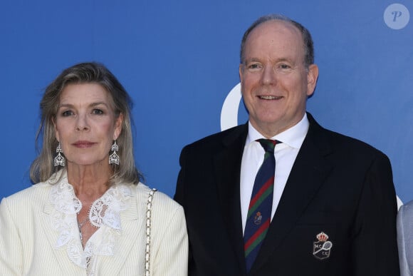 La princesse Caroline de Hanovre, le prince Albert II de Monaco - Soirée de gala caritative "Coeur central" sur le court central du Rolex Monte-Carlo Masters à Monaco le 19 juin 2024. Habituellement organisé à Roland-Garros, pour sa 3ème édition, l'événement privé se délocalise sur le court central Rainier-III du Rolex Monte-Carlo Masters. © Claudia Albuquerque/Bestimage 