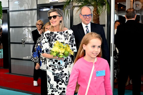 Le prince Albert II de Monaco et la princesse Caroline de Hanovre - Le 55ème Concours International de Bouquets à Monaco, le 4 avril 2024. © Bruno Bebert/Bestimage