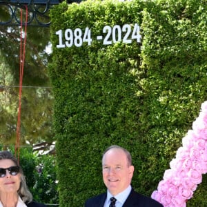 Le prince Albert II de Monaco et la princesse Caroline de Hanovre ont célébré les 40 ans d'existence de la Roseraie Princesse Grace, le 3 mai 2024, à Monaco. © Bruno Bebert / Bestimage 