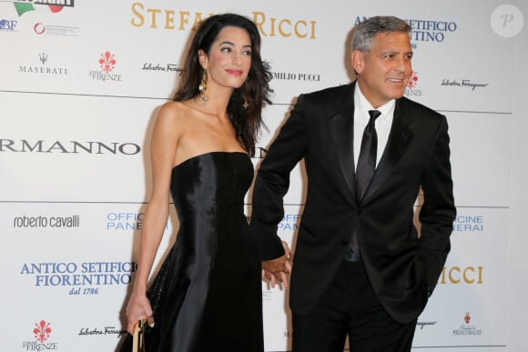 George Clooney et Amal Alamuddin arrivent à la Celebrity Fight Night à Florence, en Italie, le 7 septembre 2014. Photo par Alessia Paradisi/ABACAPRESS.COM