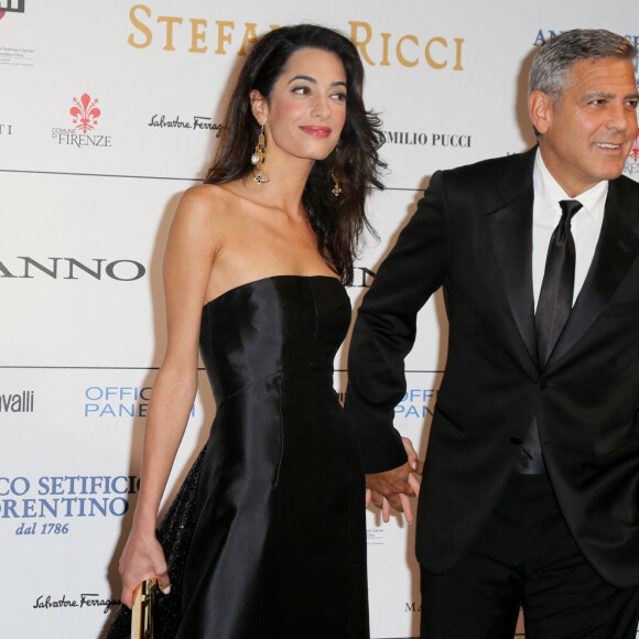 George Clooney et Amal Alamuddin arrivent à la Celebrity Fight Night à Florence, en Italie, le 7 septembre 2014. Photo par Alessia Paradisi/ABACAPRESS.COM