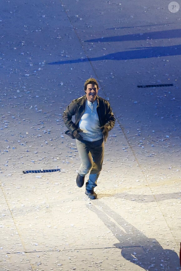 Tom Cruise participe à la cérémonie de clôture des Jeux Olympiques de Paris2024 (JO), le 11 aôut 2024. © Gregory Lenormand / Panoramic / Bestimage 