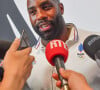 Mais des propos de Teddy Riner tenus il y a quelques jours sur RTL ne passent pas
Teddy Riner fête ses deux médailles d'Or au Club France, Parc de la Villette, lors des Jeux Olympiques Paris 2024 le 4 août 2024. © Alexandre Fay / Pixplanete / Bestimage