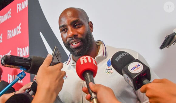 Mais des propos de Teddy Riner tenus il y a quelques jours sur RTL ne passent pas
Teddy Riner fête ses deux médailles d'Or au Club France, Parc de la Villette, lors des Jeux Olympiques Paris 2024 le 4 août 2024. © Alexandre Fay / Pixplanete / Bestimage