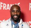 Le judoka a qualifié les athlètes paralympiques de "super-héros" et d'"Avengers"
Teddy Riner, Médaille d'or Judo par équipe et +100kg . - Défilé des médaillés français au Club France à la Grande Halle de La Villette lors des Jeux Olympiques Paris 2024 le 4 août 2024. © Jeremy Melloul / Bestimage 