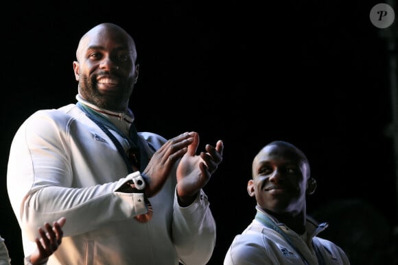 Teddy Riner, Medaille d'or Judo par équipe - Les médaillés français au Club France lors des Jeux Olympiques de Paris 2024 (JO), le 3 aout 2024. © Stéphane Lemouton / Bestimage 