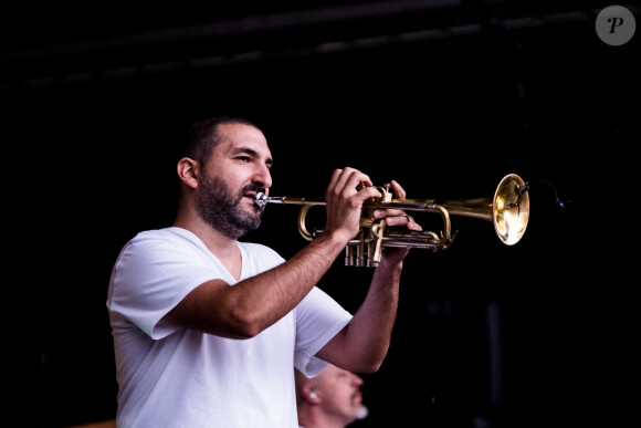 Ibrahim Maalouf se produit au festival de jazz de La Défense, à La Défense, près de Paris, en France, le 26 juin 2022. Photo par Pierrick Villette/ABACAPRESS.COM