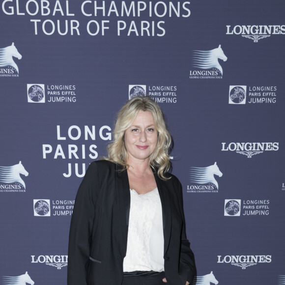 Exclusif - Luana Belmondo - Soirée au profit de l'Association "La Bonne étoile" de Laeticia Hallyday lors du 3ème Longines Paris Eiffel Jumping à la plaine de Jeux de Bagatelle à Paris le 1er juillet 2016 dans le Pavillon Eiffel du Longines Paris Eiffel Jumping décoré par Luxury Living. © Olivier Borde / Veeren / Bestimage